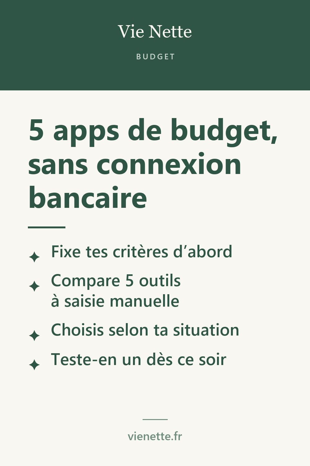 5 apps de budget, sans connexion bancaire